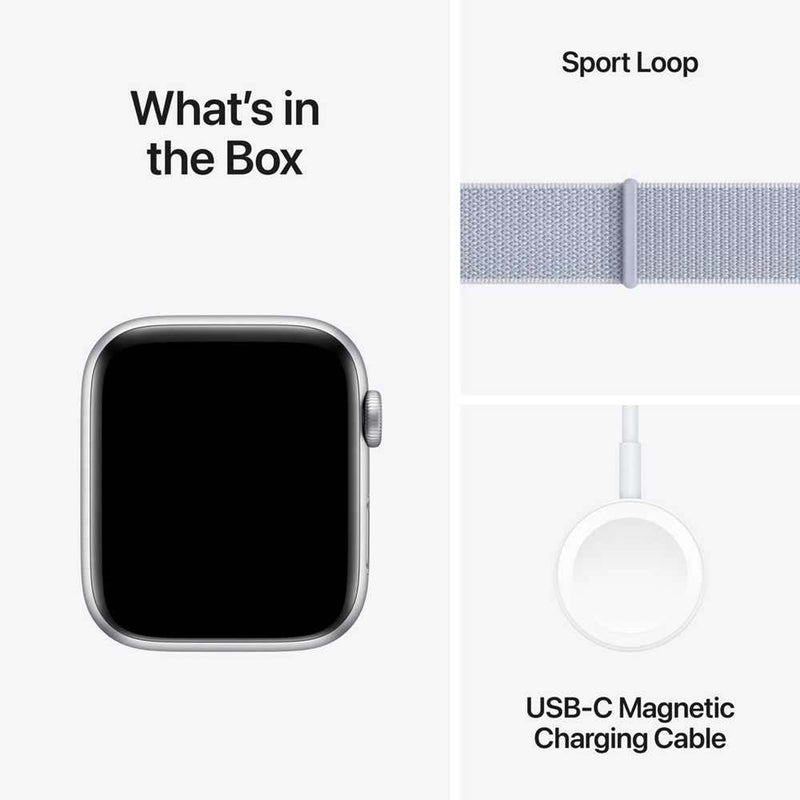 Apple Watch SE (2024) GPS+Cellular Aluminum? Sport Loop (44mm) Silver / Blue Cloud