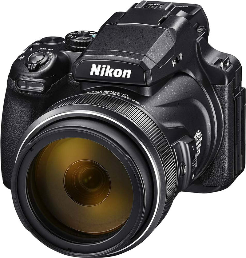 Nikon P1000 16MP 125 x Optical Zoom Point And Shoot Camera, Black