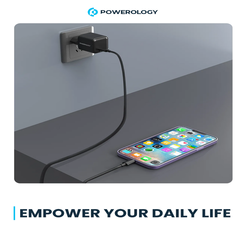 Powerology Ultra-Quick 35W GaN Charger EU - Fast Charging Black