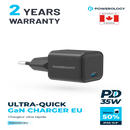 Powerology Ultra-Quick 35W GaN Charger EU - Fast Charging Black