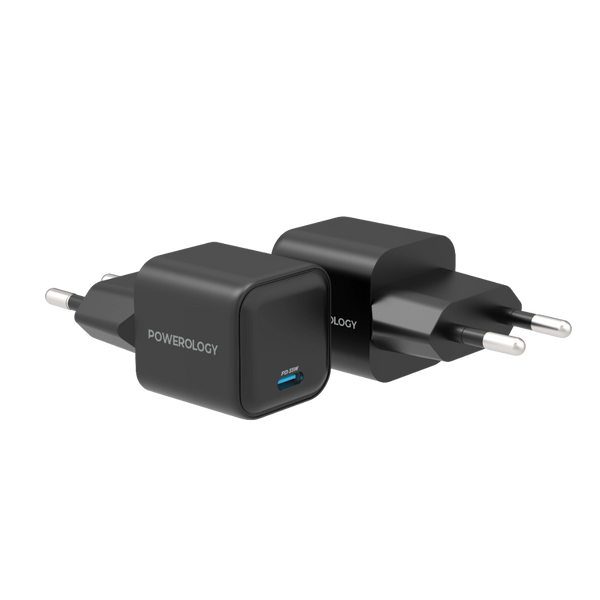 Powerology Ultra-Quick 35W GaN Charger EU - Fast Charging Black