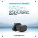 Powerology Ultra-Quick GaN Charger UK - 35W Fast Charging Black