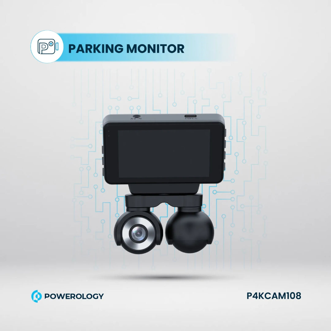 Dual Lens Dash Camera 4K Front & Interior Vehicle Security with Night Vision