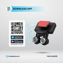 Powerology Dual Lens 4K Dash Camera with Night Vision Black