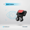 Powerology Dual Lens 4K Dash Camera with Night Vision Black
