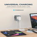 Powerology 65W GaN Travel Adapter: 3x Type-C, 2x USB-A Gray