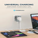 Powerology 65W GaN Travel Adapter: 3x Type-C, 2x USB-A Gray