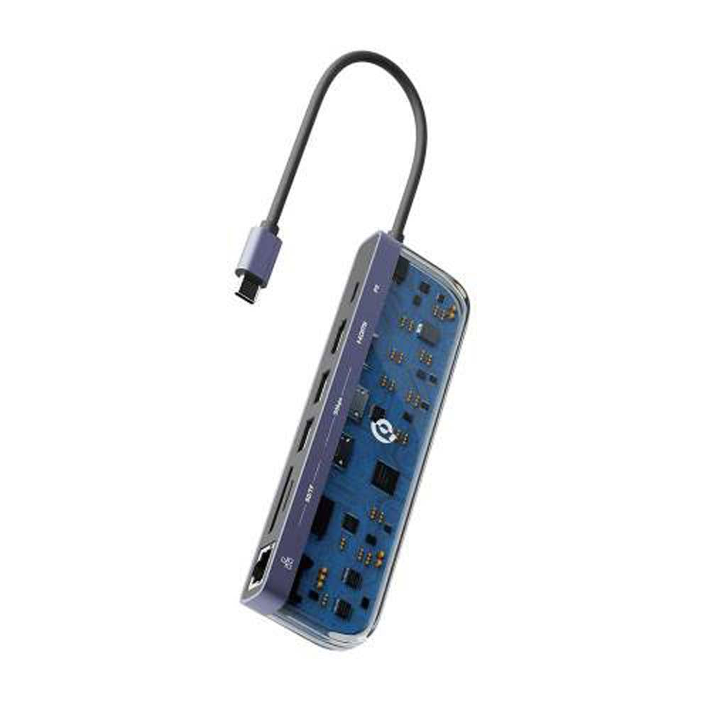 USB-C Multi Hub Powerology 7in1 - 4K HDMI, 100W Fast Charging, Ethernet Adapter