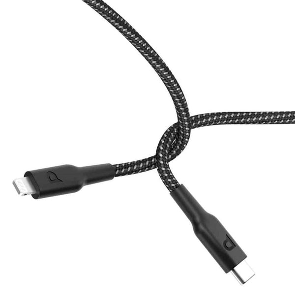 Powerology Braided USB-C Lightning Data & Fast Charge Cable 30Cm/0.98ft