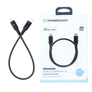 Powerology Braided USB-C Lightning Data & Fast Charge Cable 30Cm/0.98ft