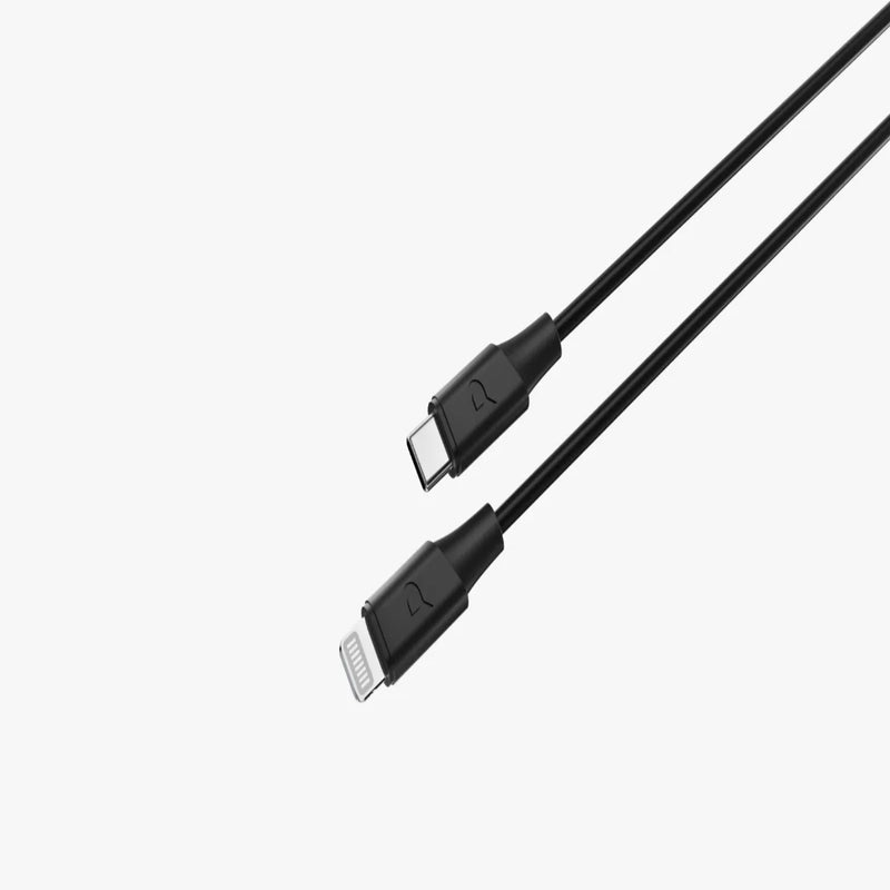 Powerology Power Sync Flex USB-C to Lightning 1.2M Cable Black