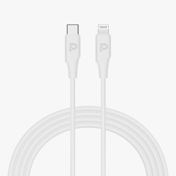 Powerology Power Sync Flex USB-C to Lightning 2M Cable White
