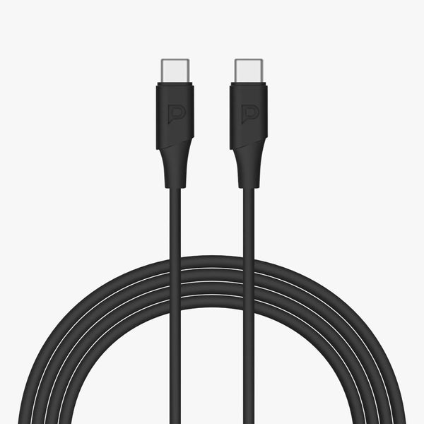 Powerology Power Sync Flex USB-C to USB-C 1.2M Cable PD 60W Black