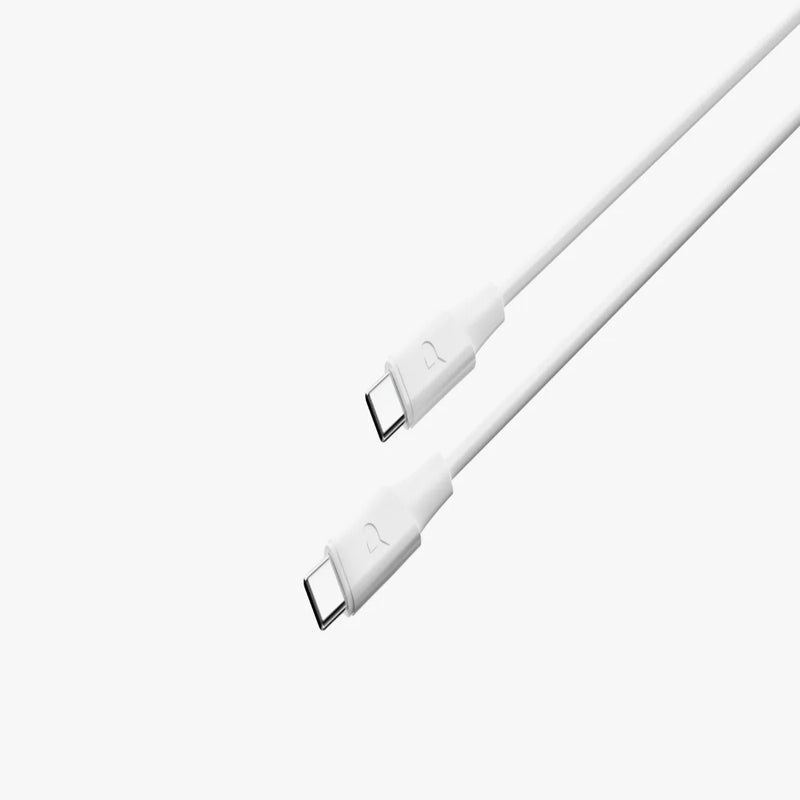 Powerology Power Sync Flex USB-C to USB-C 1.2M Cable PD 60W White