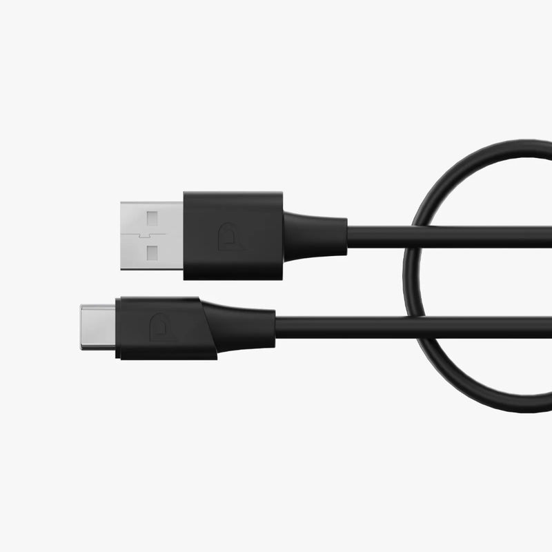 Powerology Power Sync Flex USB-A to USB-C 2M Cable PD 20W Black