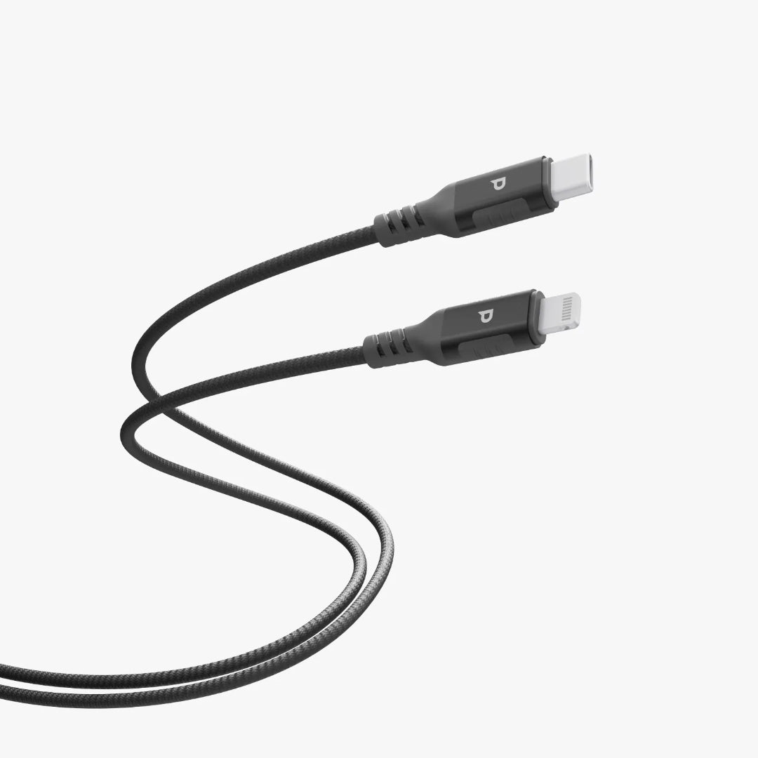 USB-C to Lightning Cable - Powerology Power Sync 60W Braided Nylon 2M Charger
