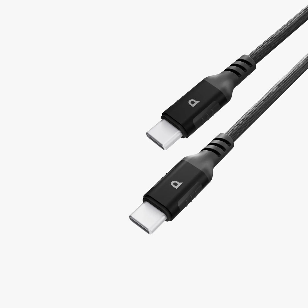 USB-C PD 60W Cable - Powerology Power Sync Braided Nylon Fast Charging Cord 1.2M