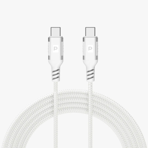 Powerology Power Sync Weave USB-C PD 60W 1.2M Cable Light Gray