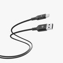 Powerology Power Sync Weave USB-A to USB-C 2M Cable Gray