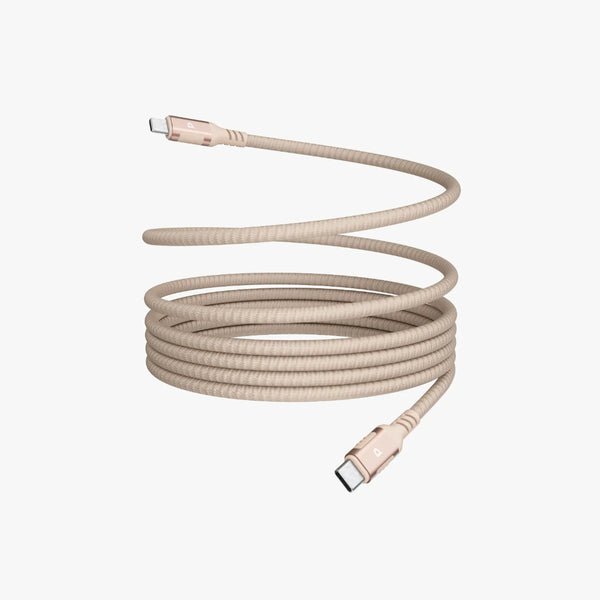 Powerology Malinka Weave Magnetic USB-C Cable 1.2M PD 60W Desert Titanium