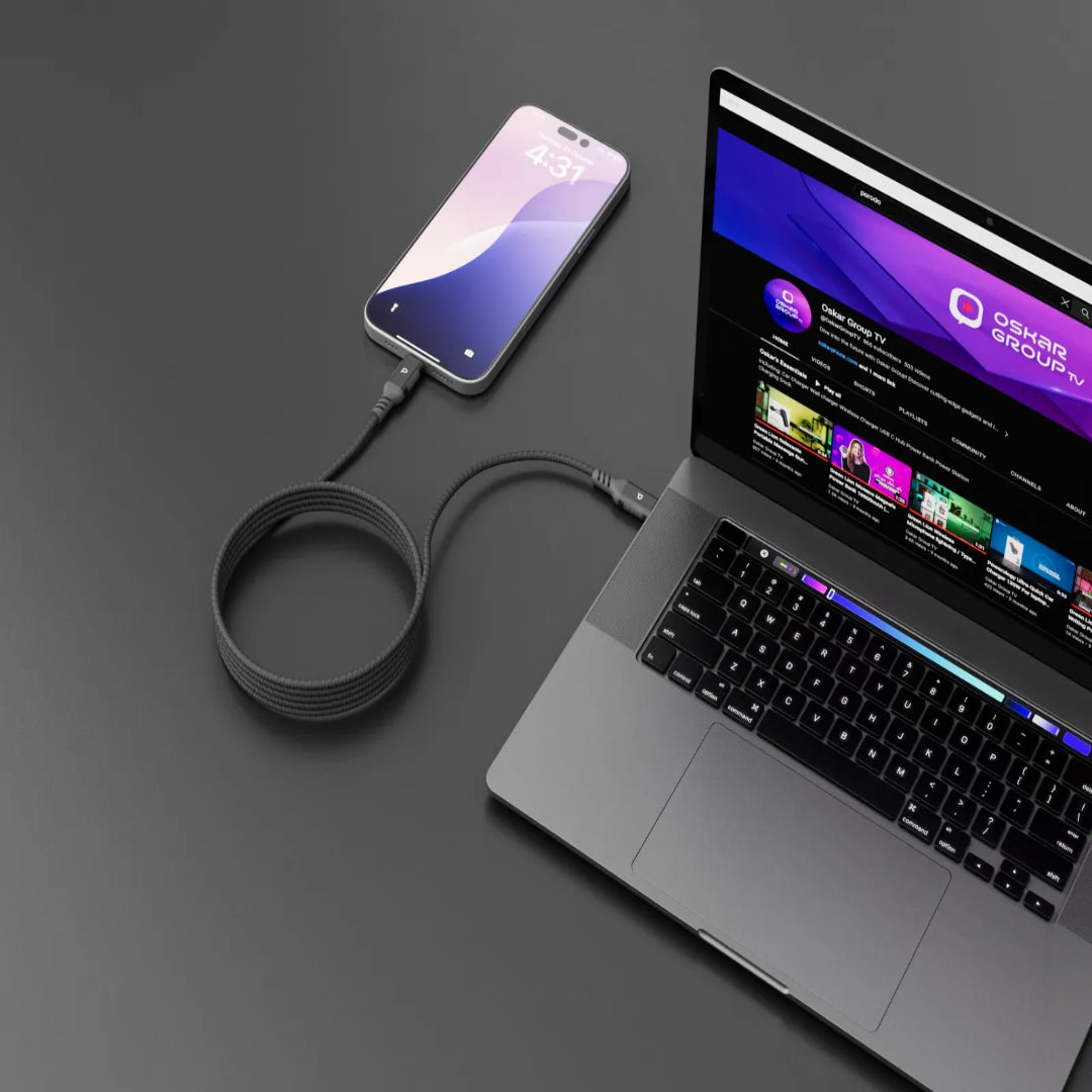 Magnetic USB C Cable | Powerology Malinka Weave Braided Lightning 30W PD 1.2M