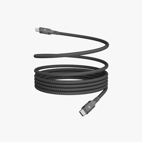 Powerology Malinka Weave Magnetic USB-C to Lightning Cable 1.2M Gray