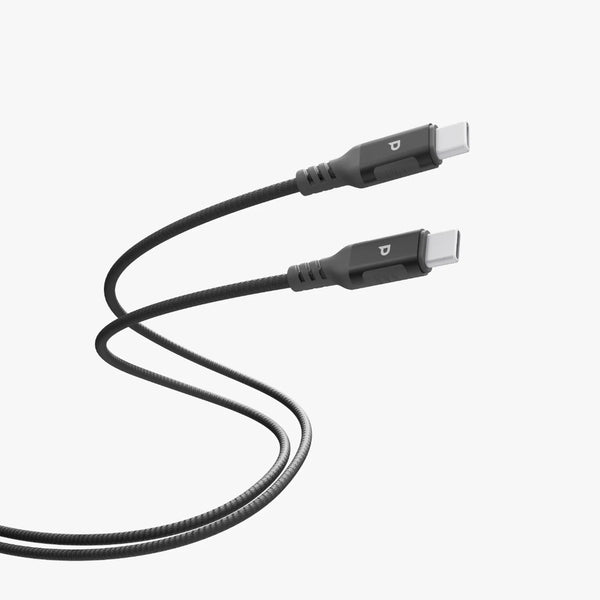 Powerology Power Sync Weave USB-C to USB-C 2M PD 100W Cable Gray