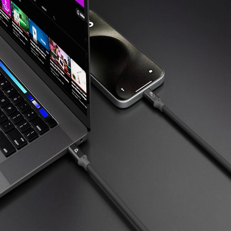 Powerology Power Sync Weave 240W USB-C to USB-C Cable 2M Gray
