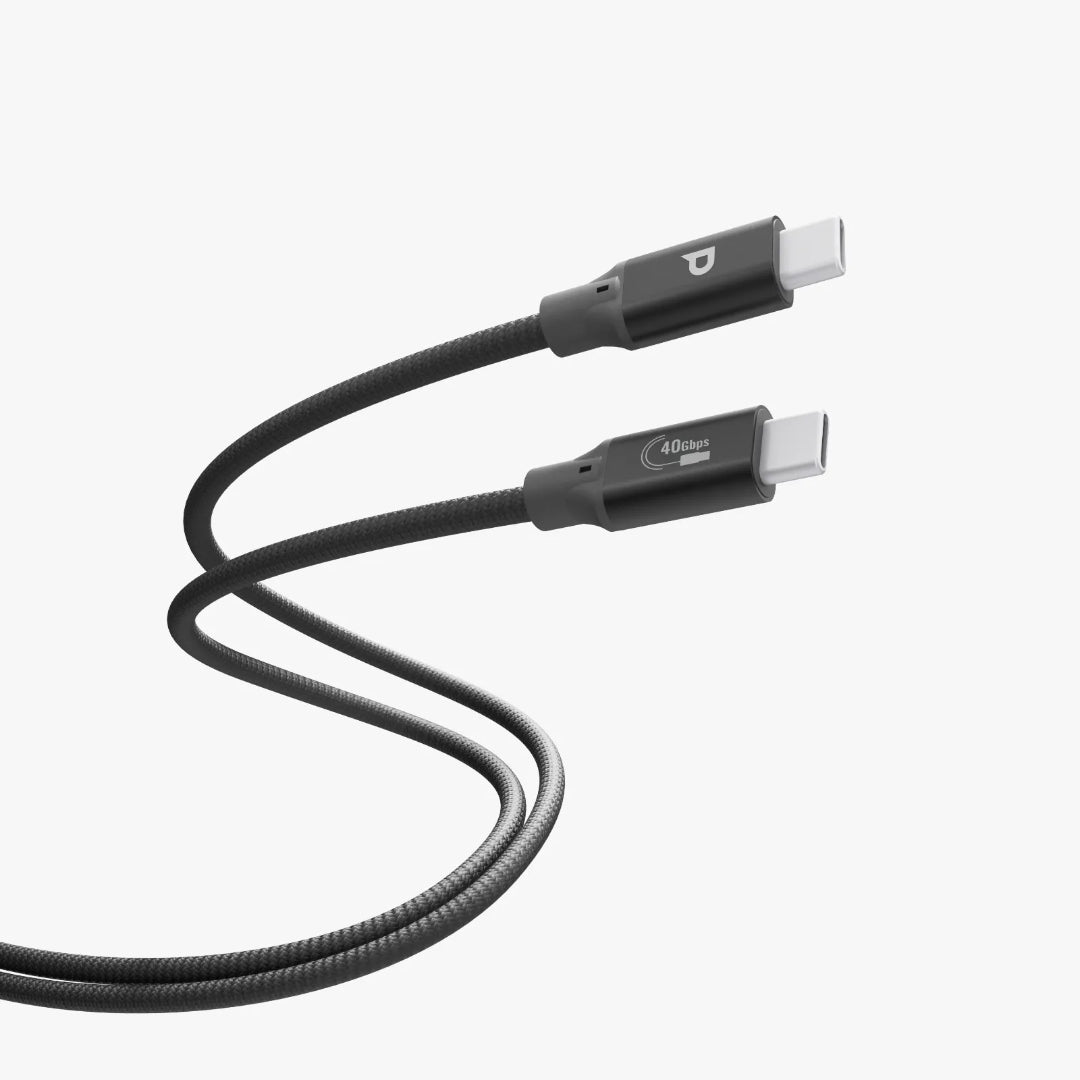 240W USB-C Cable - Powerology Power Sync Weave 2M Braided Nylon Fast Charging