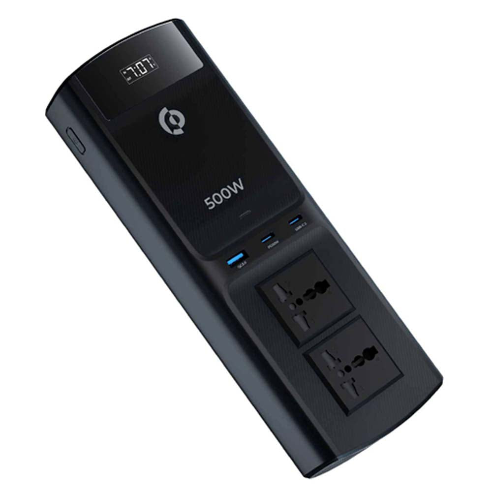 Car Power Inverter - Powerology 500W Universal Multi-Port Charger With Dual USB-C Output