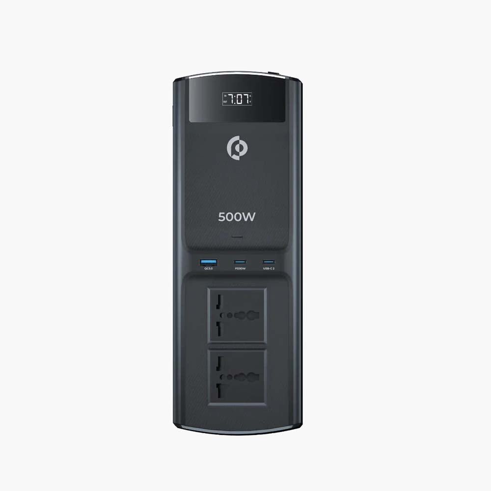 Car Power Inverter - Powerology 500W Universal Multi-Port Charger With Dual USB-C Output