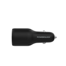 Powerology Dual Port Car Charger - 83W Fast Charging Black