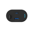 Powerology Type-C Retractable Car Charger - 70W Fast Charge Black