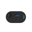 Powerology Type-C Retractable Car Charger - 70W Fast Charge Black