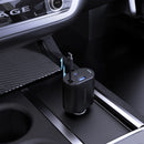 Powerology Type-C Retractable Car Charger - 70W Fast Charge Black