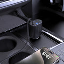 Powerology Type-C Retractable Car Charger - 70W Fast Charge Black