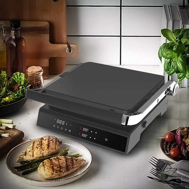 Porodo Lifestyle Digital Touch Electric Grill Independent Dual Plate Controls