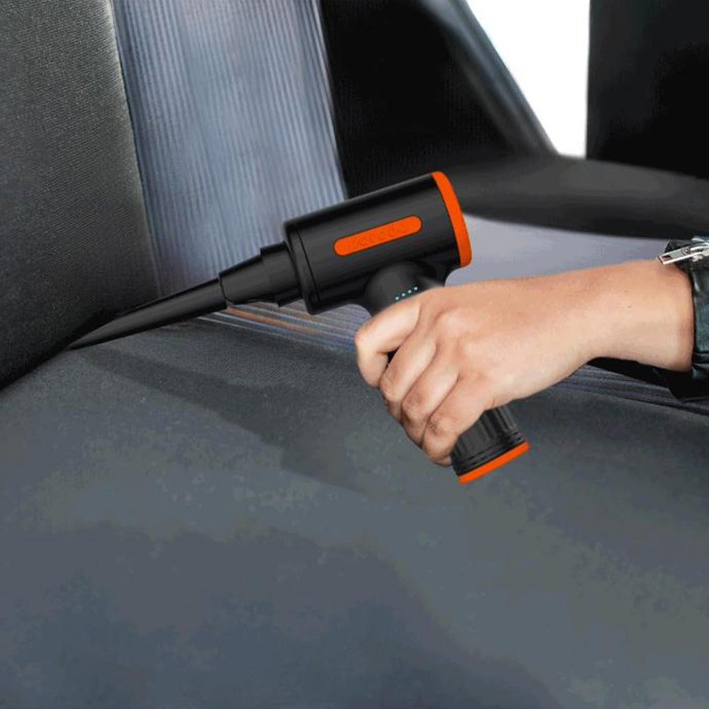 Portable Handheld Duster – Air Duster With Vacuum Storage Bag Nozzle & LED Light