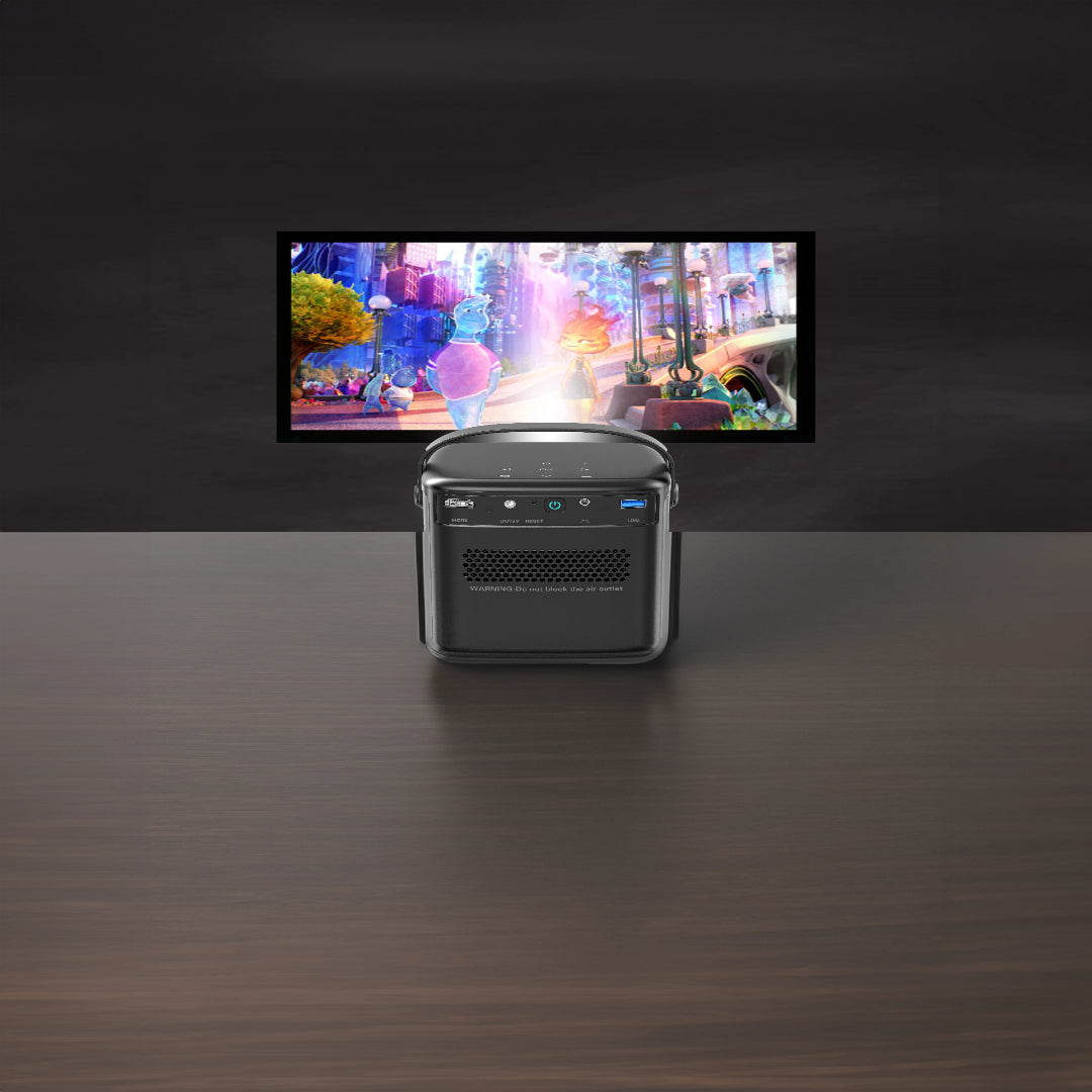 Portable Google Projector - Powerology Starbeam 100 Inch DLP Multimedia Projector