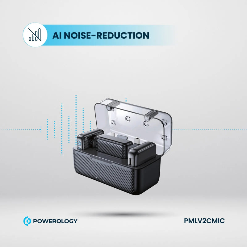 Powerology Dual Microphone Professional Set - High Clarity Black