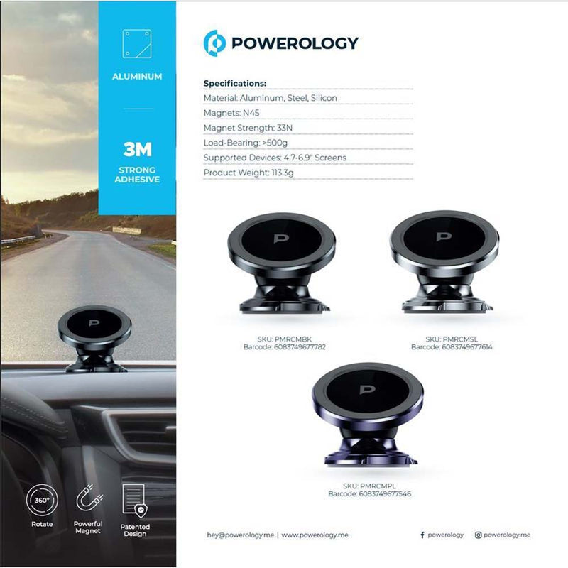 Powerology Heavy-Duty Magnetic Dash Mount