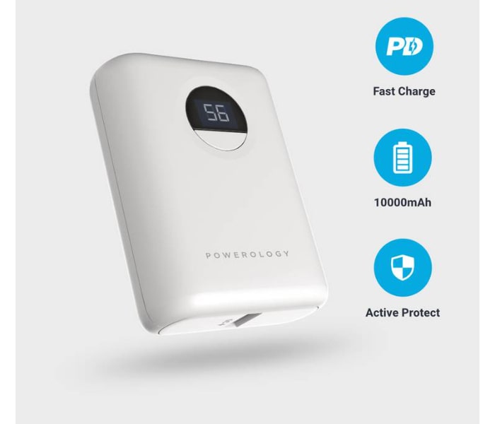 Ultra-Compact Power Bank - 10000mAh Portable Fast Charging Battery Pack with USB-C PD