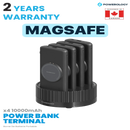 Powerology 4-in-1 10000mAh Powerbank with Built-In Cables Black