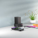 Powerology 4-in-1 10000mAh Powerbank with Built-In Cables Black