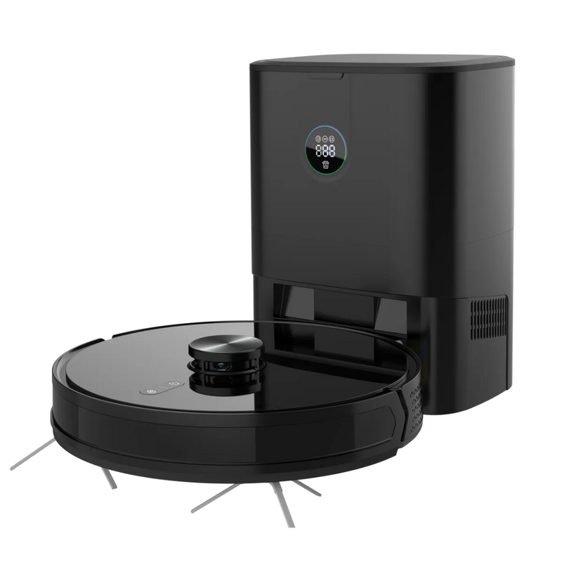 Smart Station Robot Vacuum & Mop - 4000Pa Suction Power Black