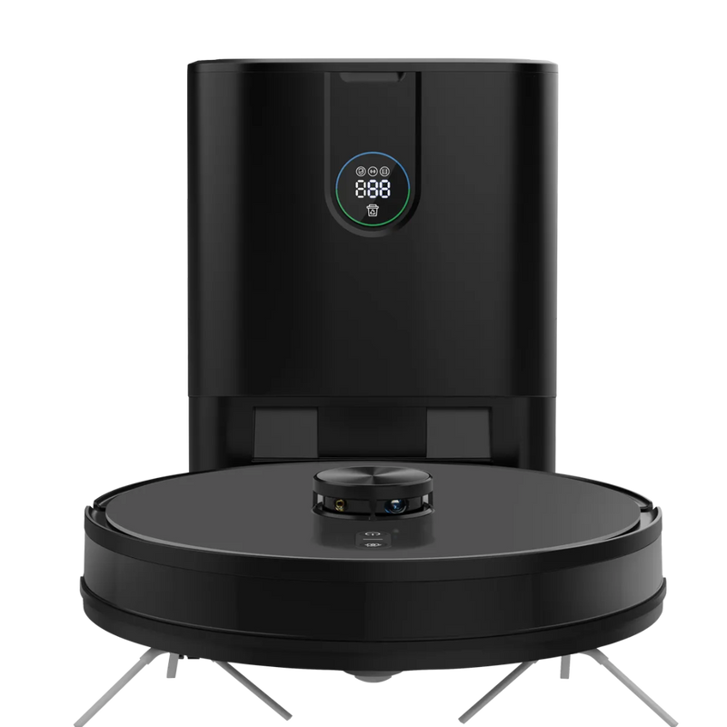 Smart Station Robot Vacuum & Mop - 4000Pa Suction Power Black