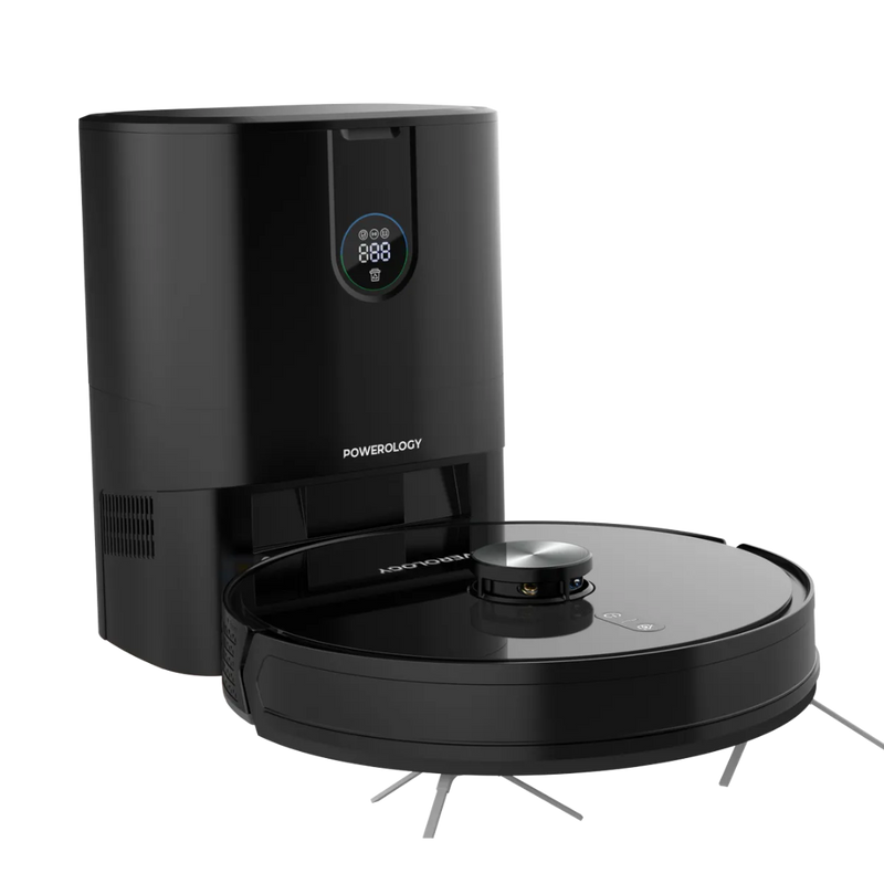 Smart Station Robot Vacuum & Mop - 4000Pa Suction Power Black