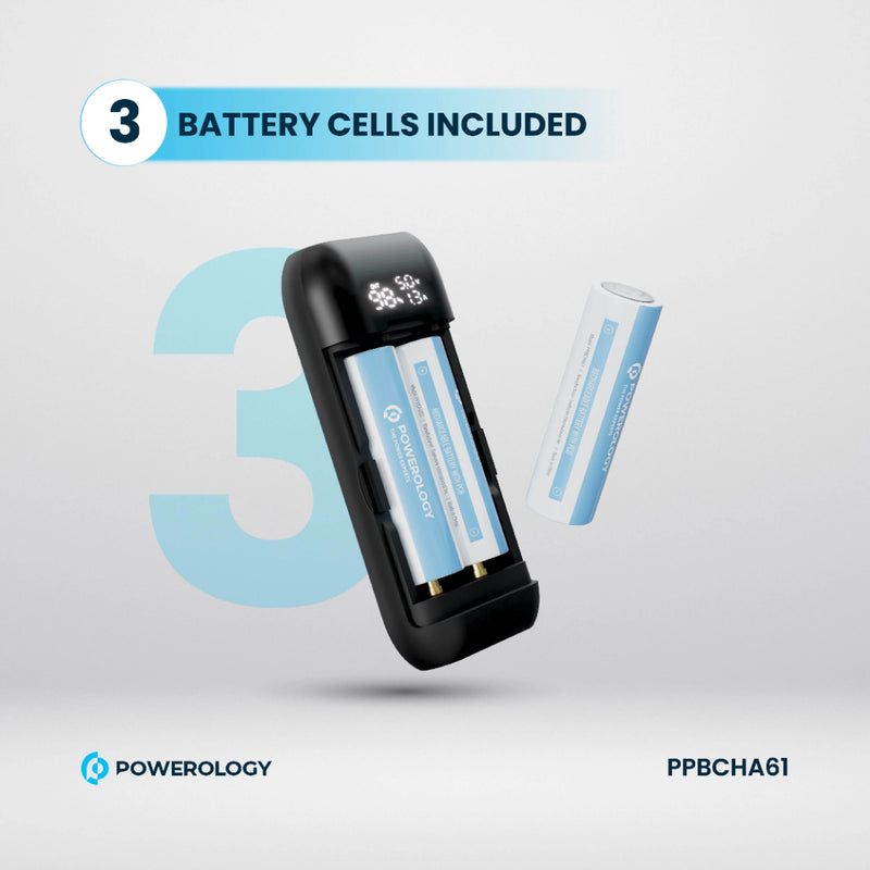 Powerology DIY Cell 10000+5000mAh Powerbank - 18W Fast Charge Grey