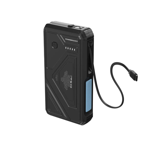 Powerology 20000mAh Solar Wireless Power Bank Black