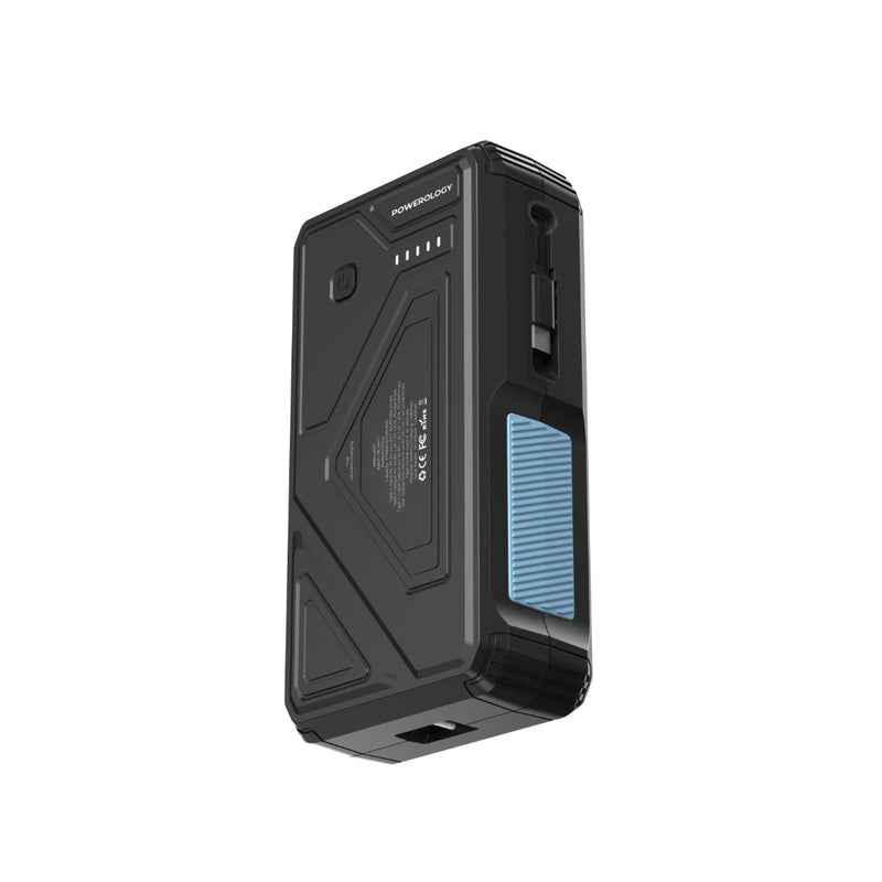 Powerology 27000mAh Solar Wireless Power Bank Black